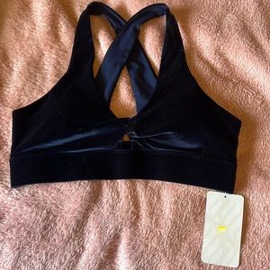 Velvet blue sports bra in size large from fabletics